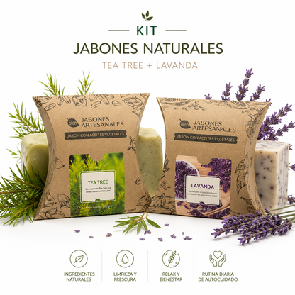 Kit Jabones Artesanales Tea Tree + Lavanda
