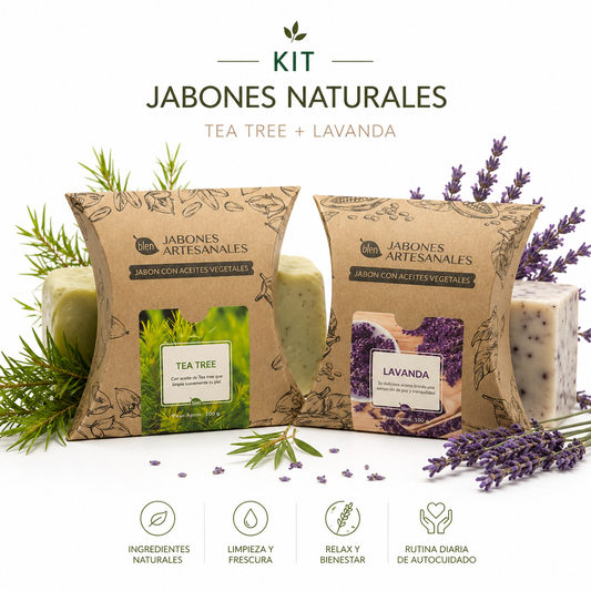Kit Jabones Artesanales Tea Tree + Lavanda