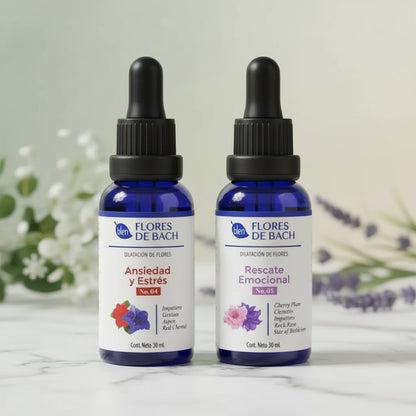 Kit Flores de Bach Ansiedad y Estrés + Rescate Emocional